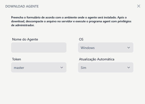 Tela de Agentes